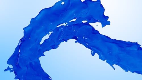 Blue Paint Splash And Flow