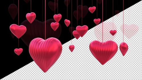 Valentines Day Transparent Background Loop