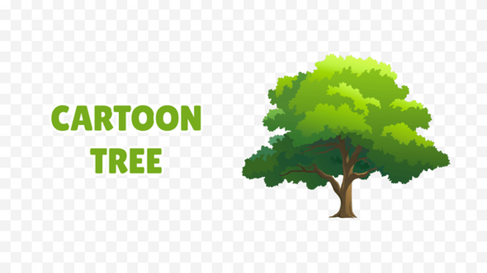 Cartoon Animated Tree looped + Alpha, Backgrounds Motion Graphics ft ...