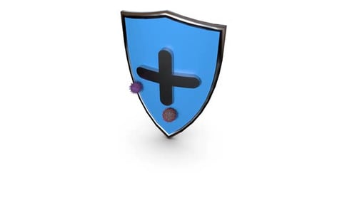 Medical Immunity Shield Protection from Viruses 3D Animation