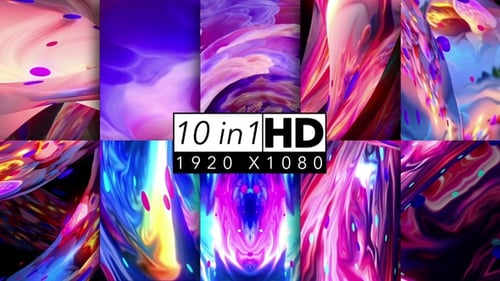 Vibrant Fluid Abstract Background Loop