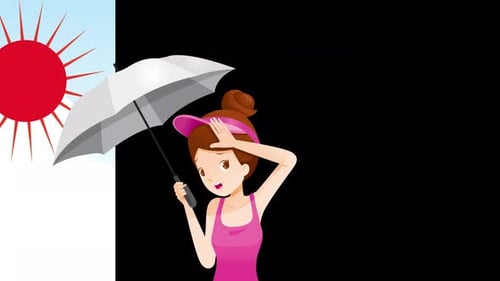 Mädchen mit Regenschirm