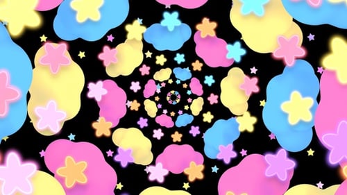 Colorful Stars And Clouds