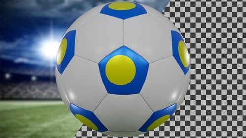 Football Spinning Ball Palau | UHD | 60fps