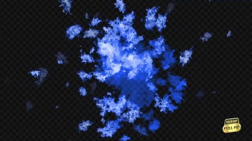 Blauer Energie-Feuerstoß — Alpha Channel FX V4