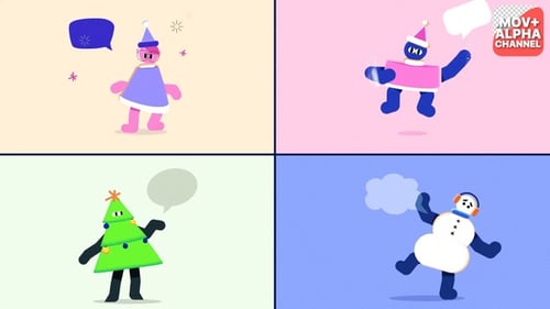 New Year Morphing Characters Openers | Motion Graphics