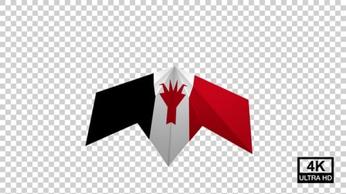 Rotating 3D Origami Style Abstract Geometric Logo Animation
