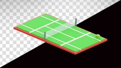 3D Animation of Tennis Court