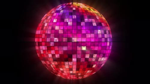 Transparenter Disco-Rotationskugel mit Farbmix 4k