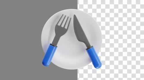 3D Animation of Dining Delights Social Interactions Over Meal | Alpha Channel