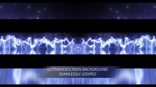 Ultrawide Blue Particles Wave Loop