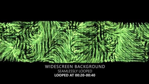 Abstract Green Swirling Fluid Particle Loop Background