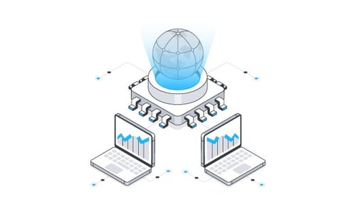 World Wide Network Isometric Animation Alpha Channel
