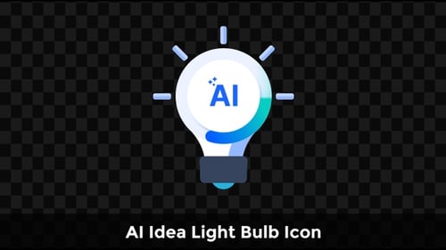 AI Idea Light Bulb Icon