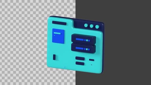 Animated 3D Folder Icon Revealing Data Analytics