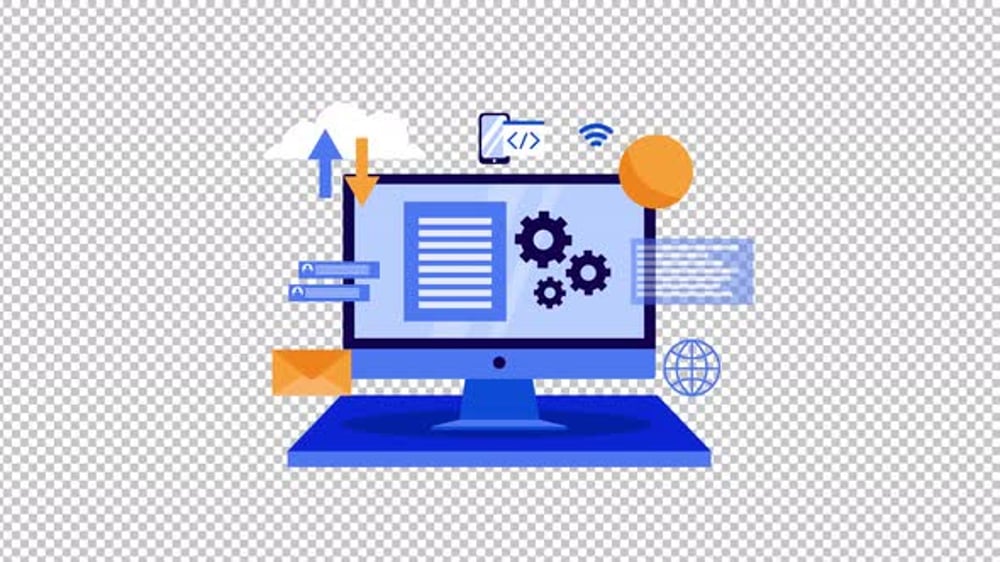 Flat Design Cms Concept 4K, Backgrounds Motion Graphics ft. flat design ...