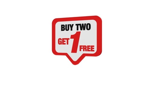 Buy Two Get One Discount Badge Alpha Red