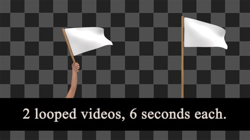 Waving White Flag and Hand Signal Animation Loops