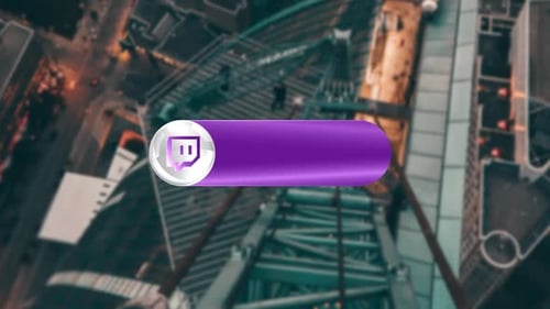 Animated Twitch Lower Third Social Media Title Bar Reveal