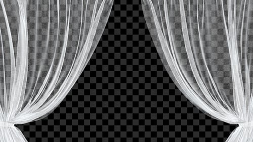 Window Curtains In The Wind