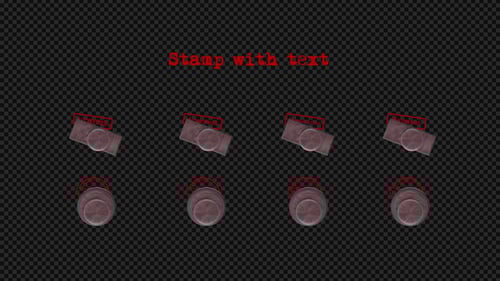 Realistic Rubber Stamps Applying Official Marks Animation