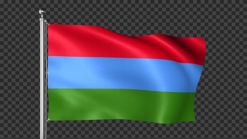 Seamlessly Looping Waving Flag with Alpha Channel