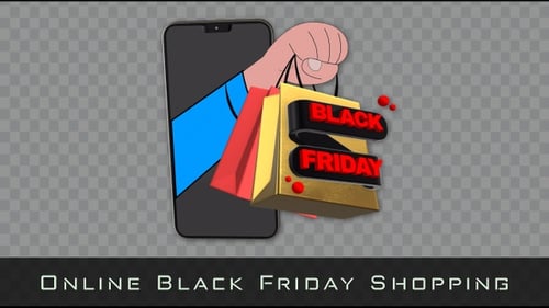 3D Mobile Shopping Black Friday Sales Animation