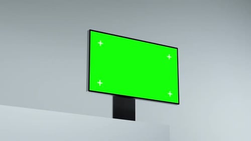 Realistic Computer Monitor with Green Screen | Motion Graphics Footage