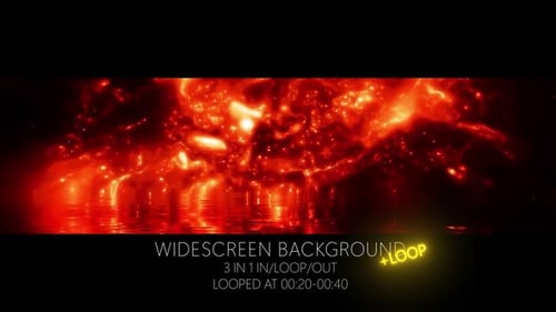 Abstract Glowing Red Energy Background with Water Reflection