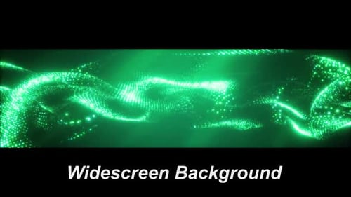 Green Flowing Particle Widescreen Background Loop