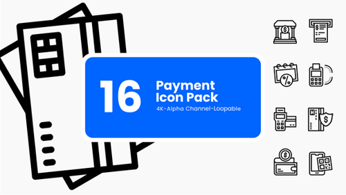 Payment Animated Icons – Fintech & Wallet Tools (Loopable 4K)