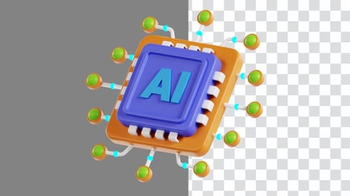 Animación 3D de Ai Chip