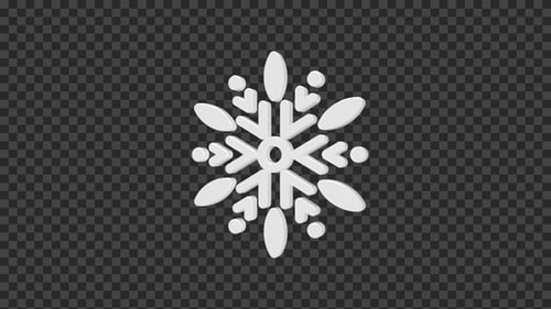 3D Snowflake Seamless Rotated V24