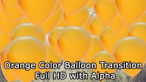 Orange Balloon Transition for Celebrations and Events