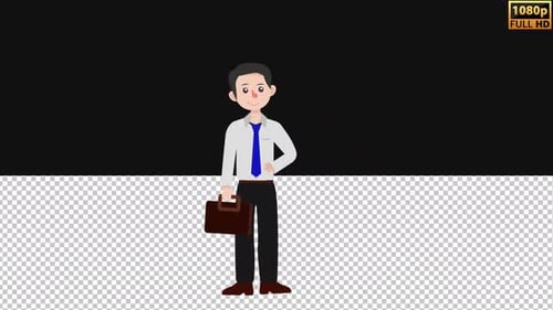 2D Office Character | Alpha Channel