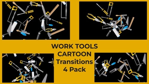 Arbeitswerkzeuge Catroon Transitions 4er-Pack