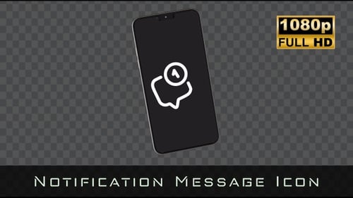 Animated Chat Notification Icon on Smartphone
