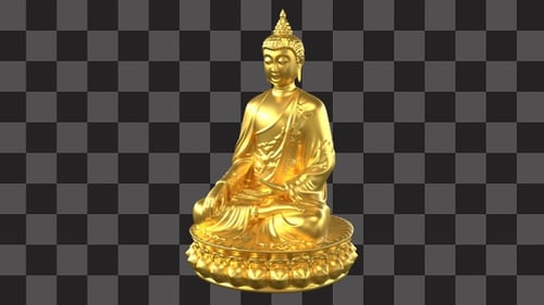 Drehbare Schlaufe mit goldfarbener Buddhastatue