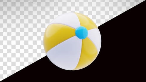 3D Animation of Beach Ball