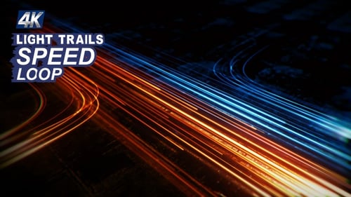 Light Trails Speed Background Loop 4K