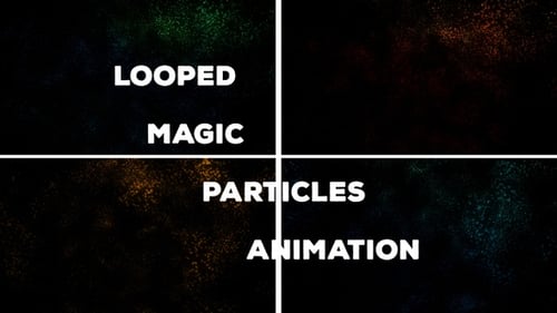Looped Abstract Particles Magic Background Animation