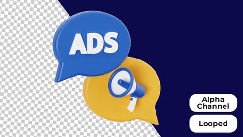 Chat publicitaire animé en 3D | Alpha Channel