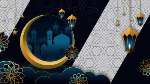 Eid Mubarak Islamic Background Alpha