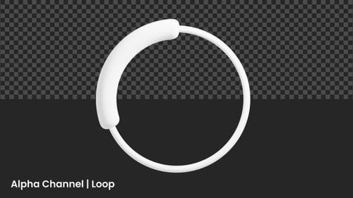 3D Loading Ring Animation | Alpha Loop