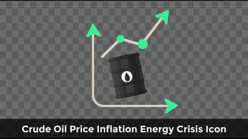 Crude Oil Price Inflation Energy Crisis Icon