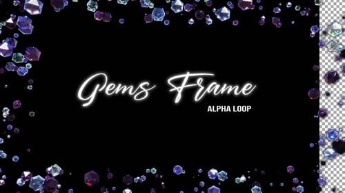 Sparkling Gemstone Frame Border Animated Overlay