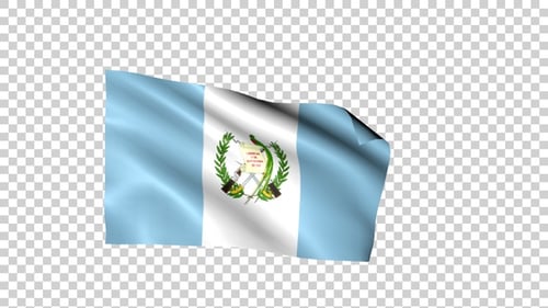 Waving Flag of Guatemala Animation