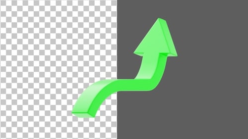 3D Up Arrow | Alpha Channel