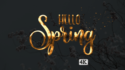 Hello Spring Animation Text
