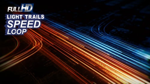Light Trails Speed Background Loop FullHD